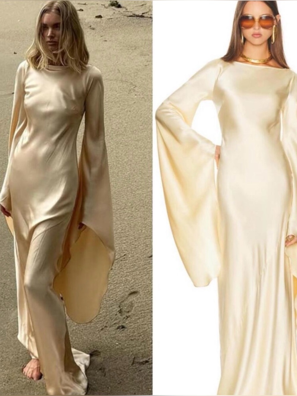 Helsa NWT The Rosalind Dress in Silk Charmeuse